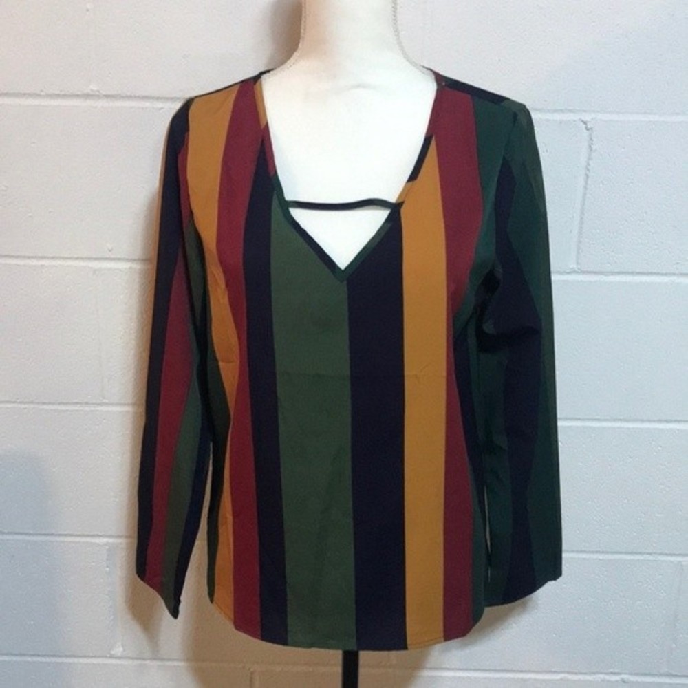 Shein Multi Stripe Top Med